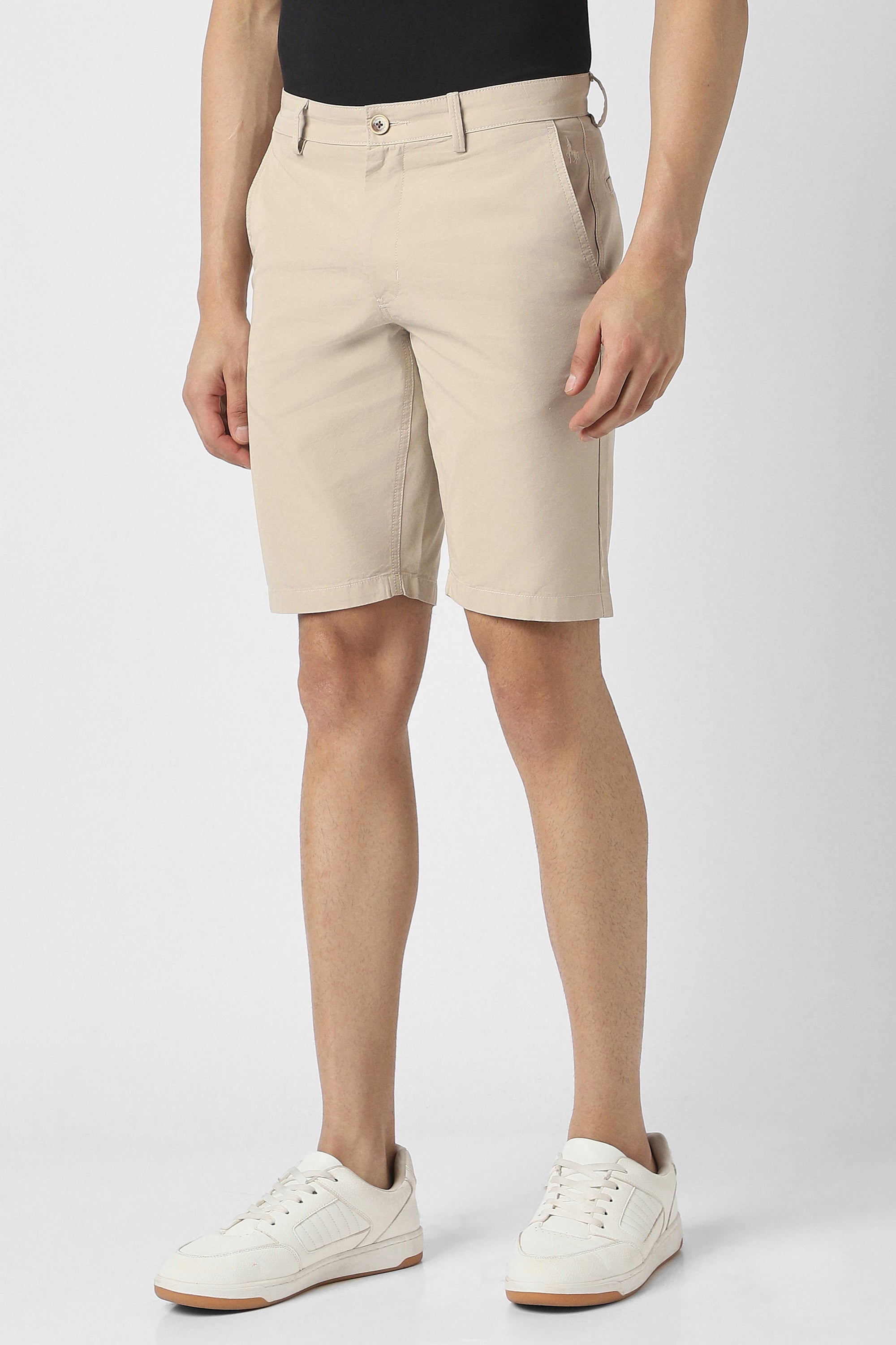 Men's Beige Regular Fit Shorts