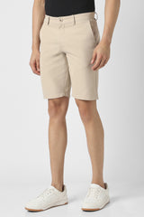Men's Beige Regular Fit Shorts