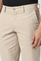 Men's Beige Regular Fit Shorts