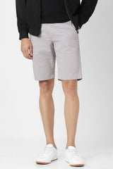 Men's Grey Casual Solid Regular Fit Shorts