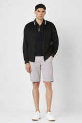 Men's Grey Casual Solid Regular Fit Shorts