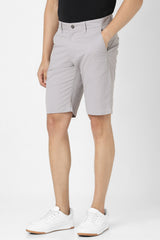 Men's Grey Casual Solid Regular Fit Shorts