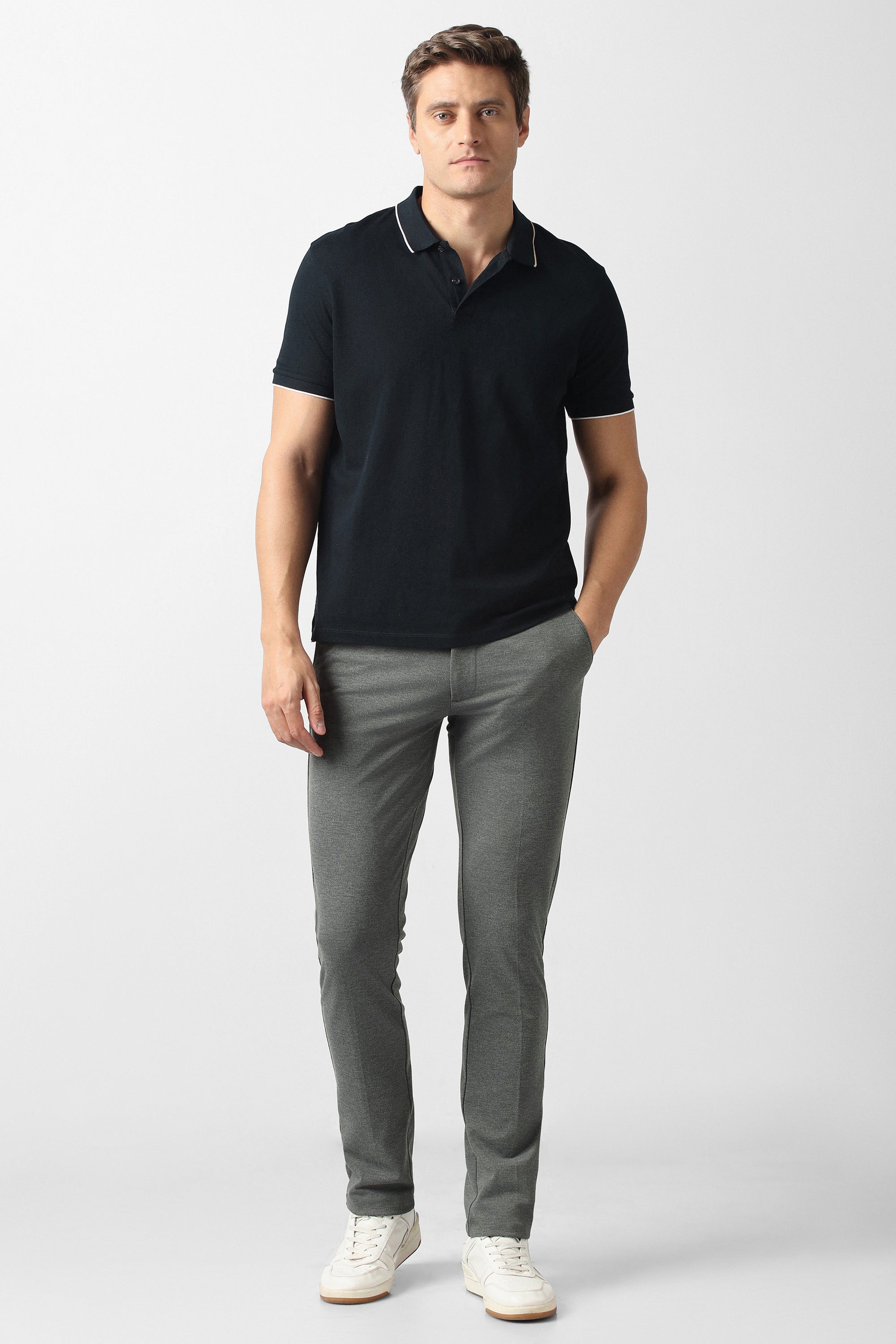 Men's Charcoal Slim Fit Trouser