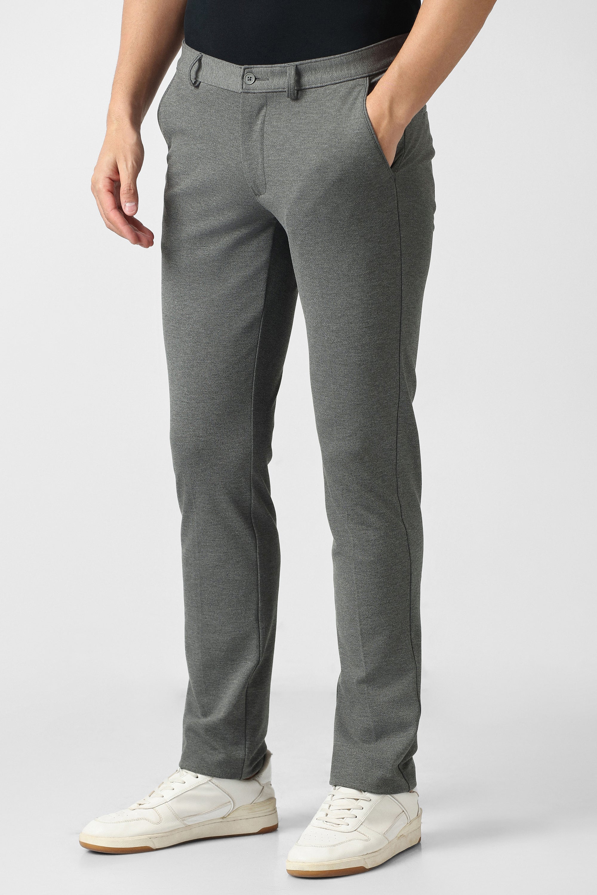 Men's Charcoal Slim Fit Trouser