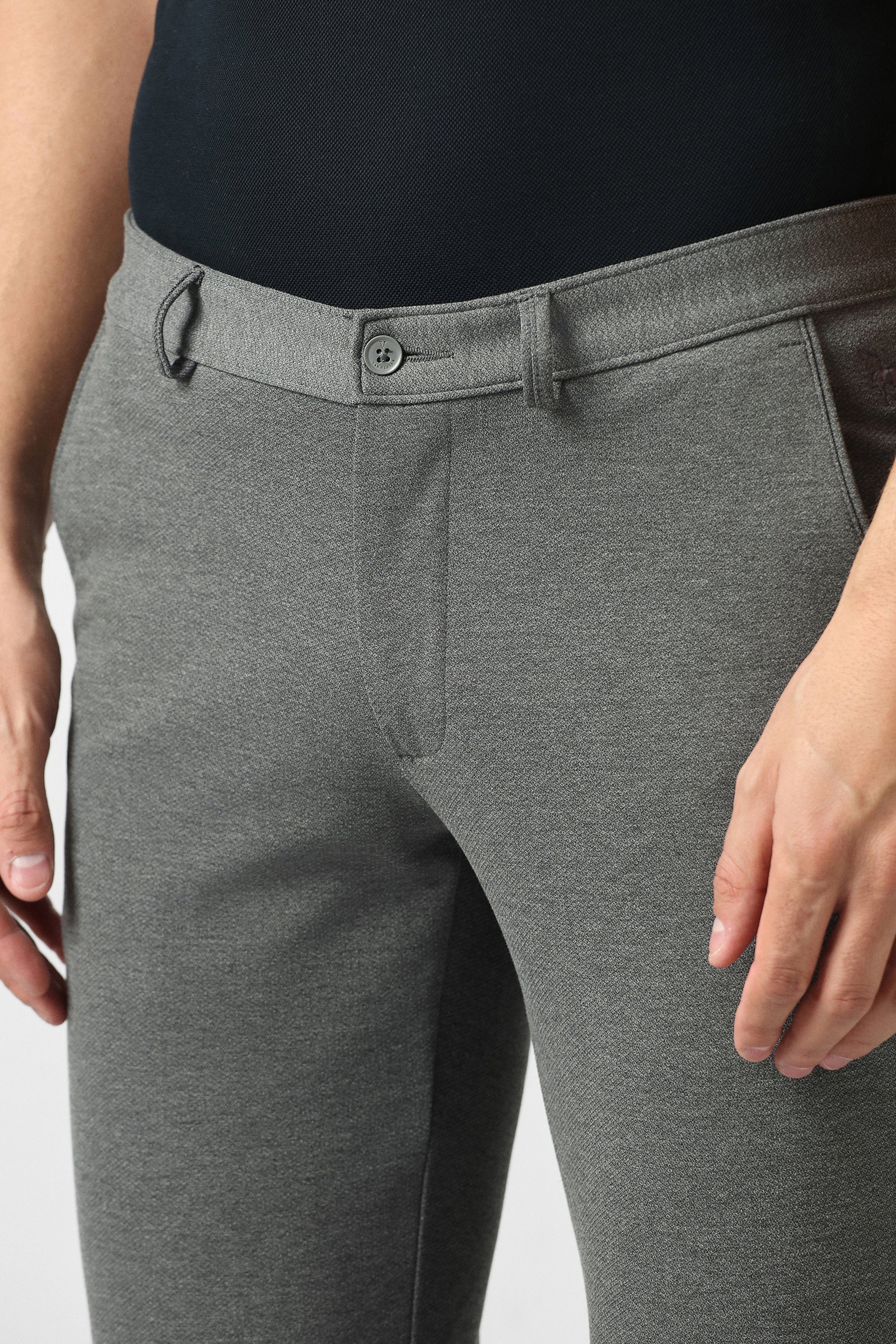 Men's Charcoal Slim Fit Trouser