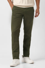 Men's Olive Slim Fit Trouser