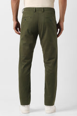 Men's Olive Slim Fit Trouser