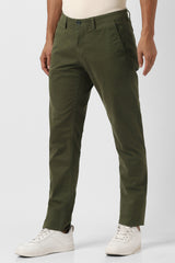 Men's Olive Slim Fit Trouser