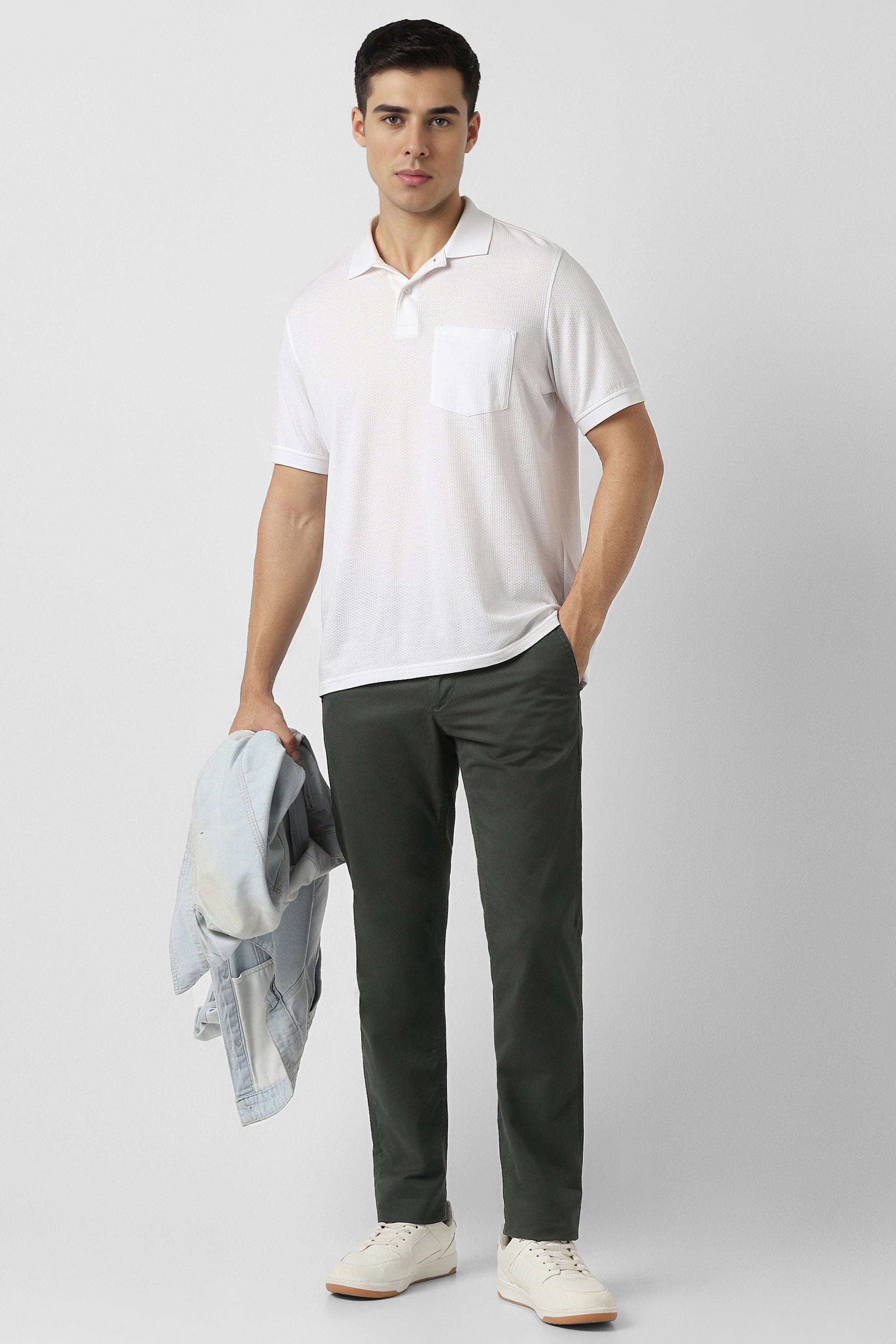 Men's Grey Slim Fit Trouser