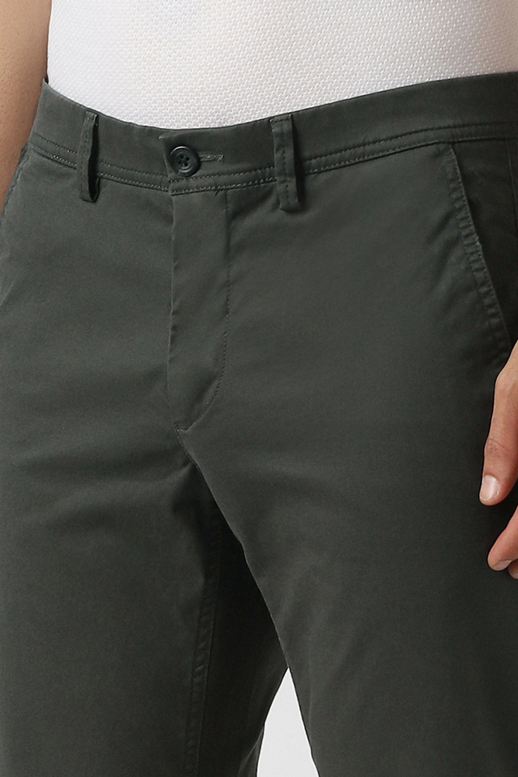 Men's Grey Slim Fit Trouser