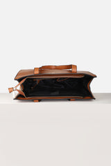 Women Brown Casual Solid Tote Bag