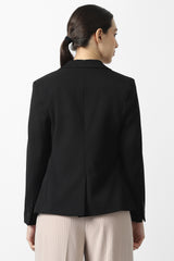 Women's Black Solid Full Sleeves Blazer
