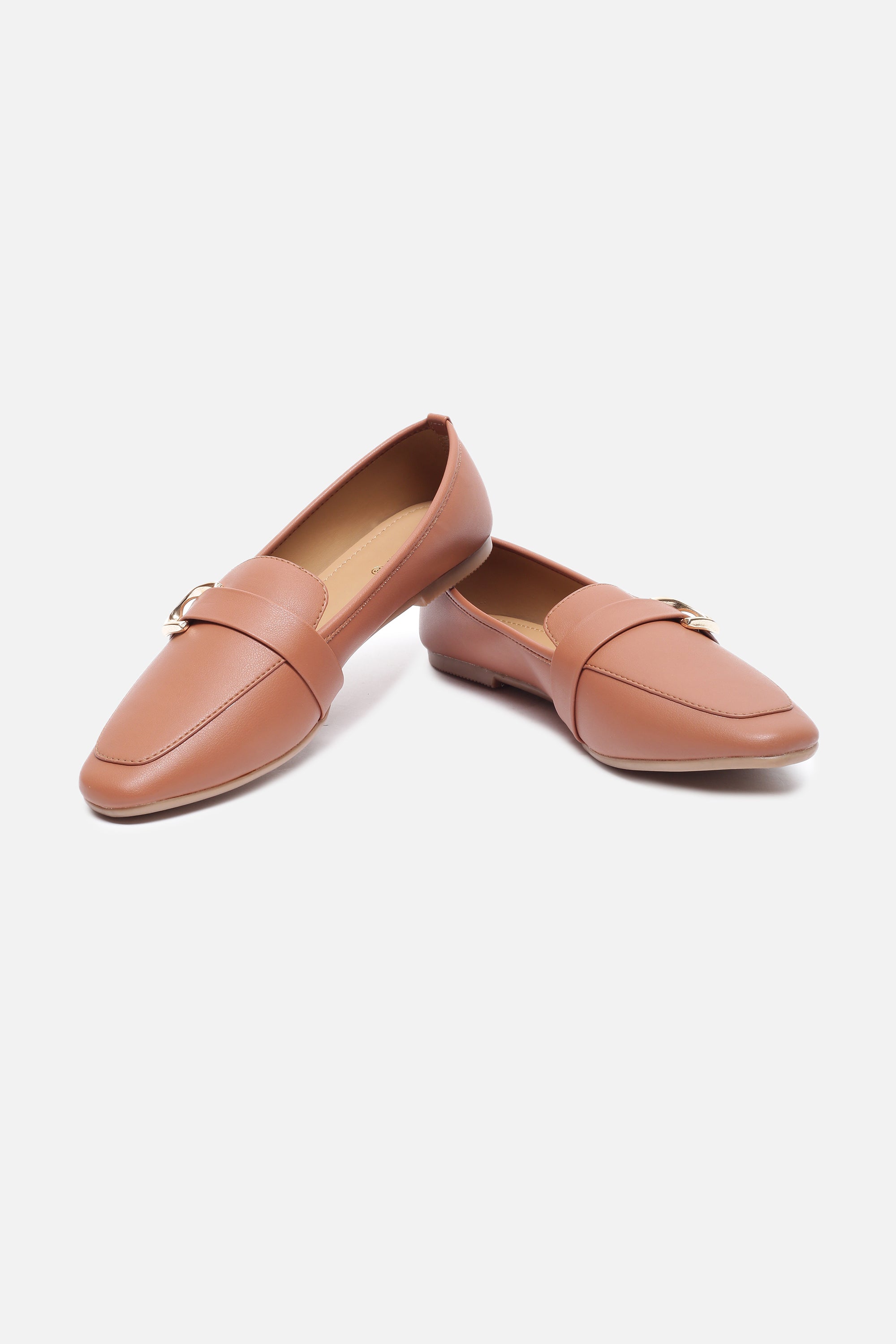 Women's Brown Casual Solid Loafers