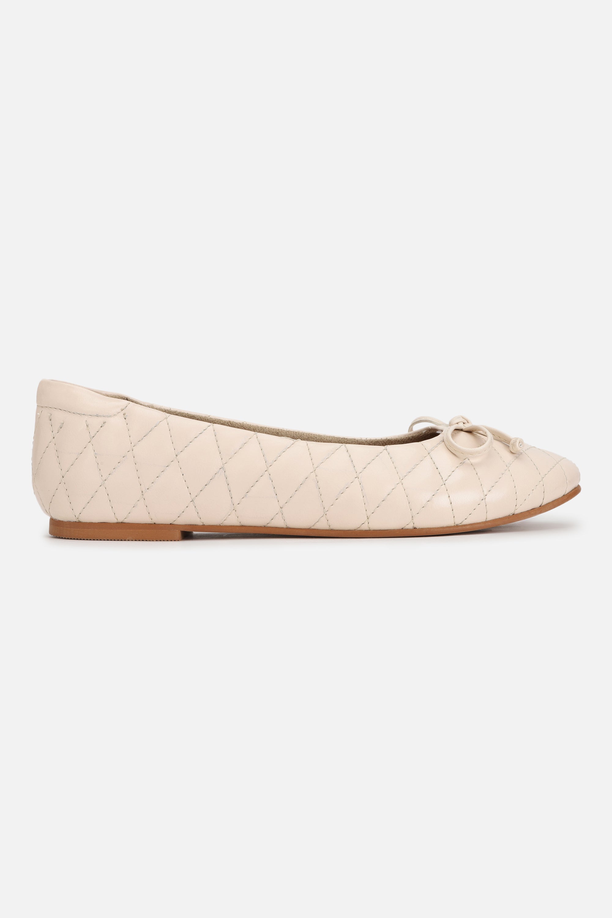 Women's Off White Casual Textured Ballet