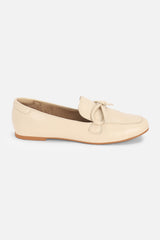 Women's Beige Casual Self Design Loafers