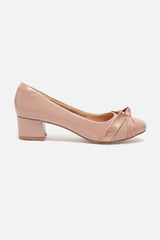 Women's Beige Casual Textured Pump