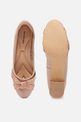 Women's Beige Casual Textured Pump