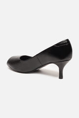 Women's Black Casual Textured Peep-Toes