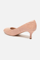 Women's Pink Casual Textured Peep-Toes