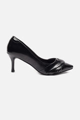 Women's Black Casual Solid Pump