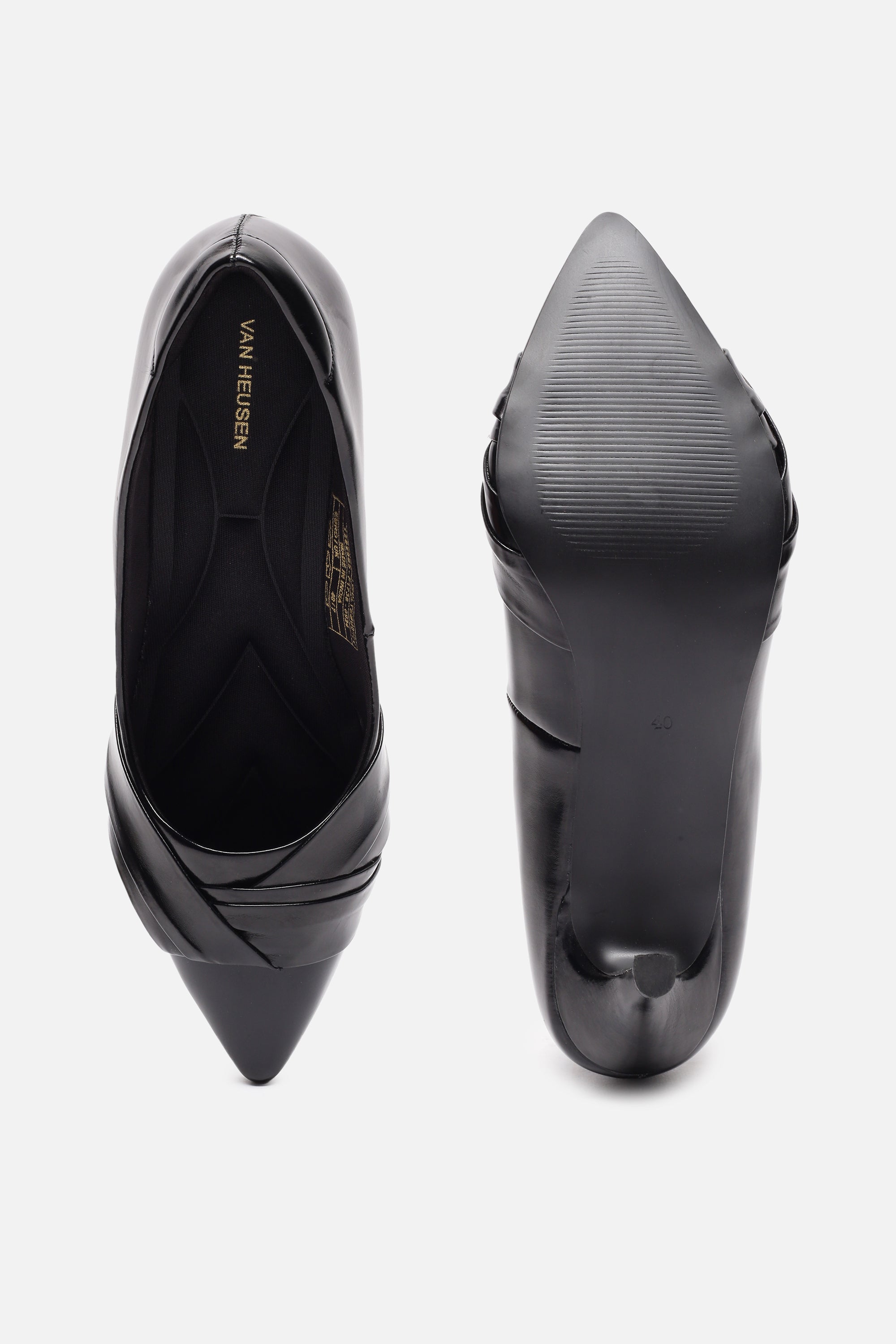 Women's Black Casual Solid Pump