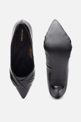 Women's Black Casual Solid Pump