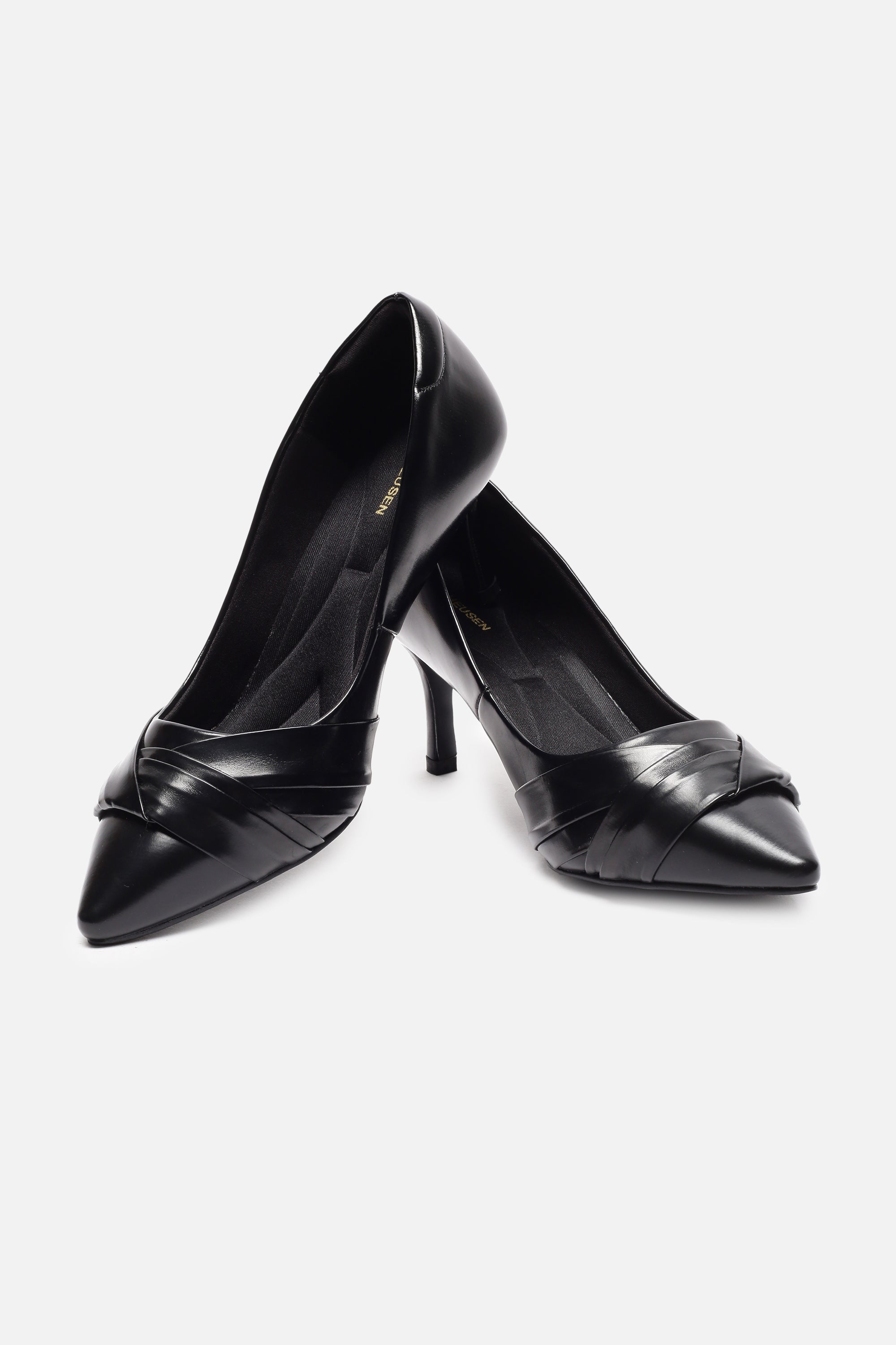 Women's Black Casual Solid Pump