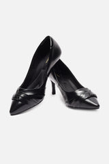 Women's Black Casual Solid Pump