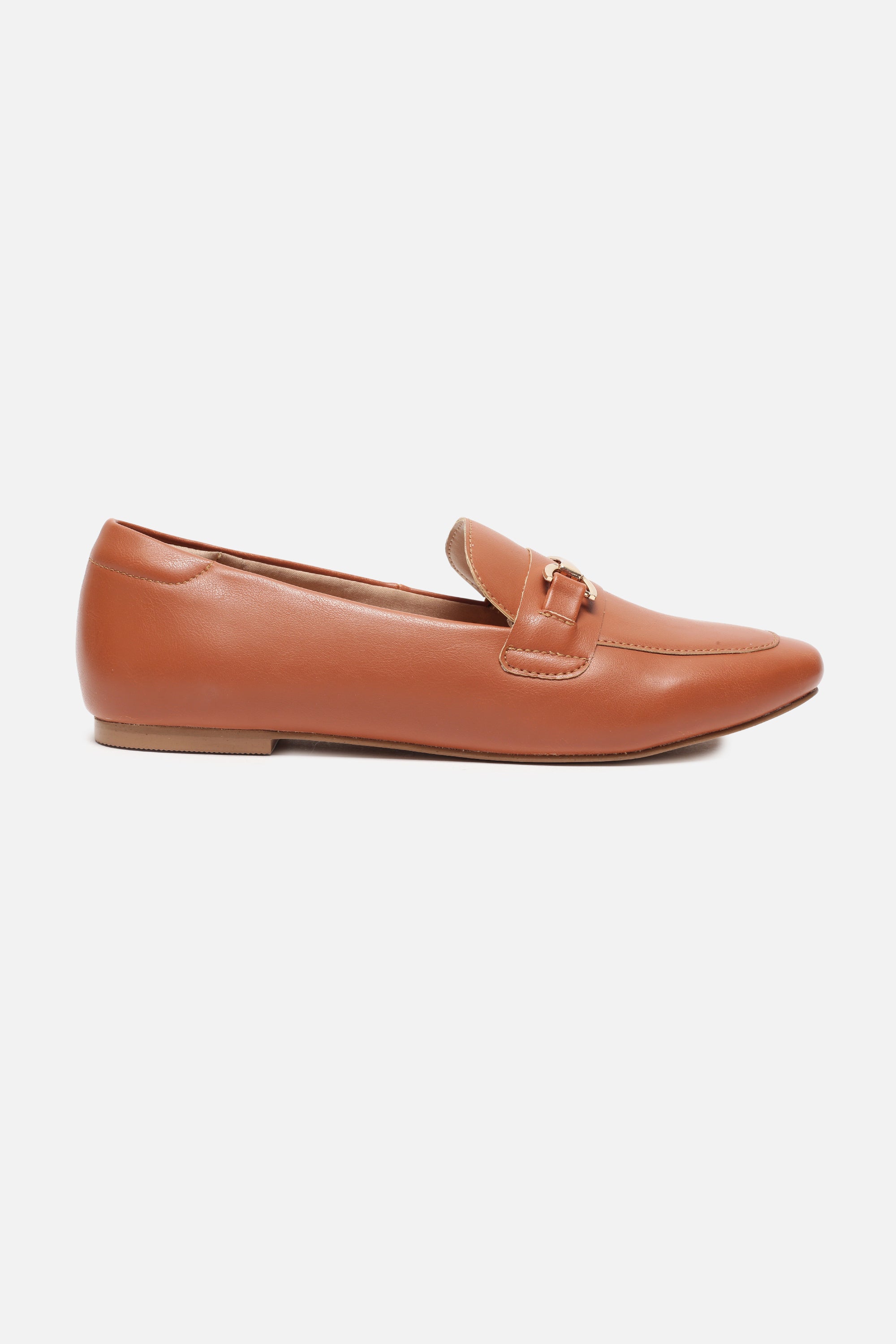 Women's Brown Casual Self Design Loafers