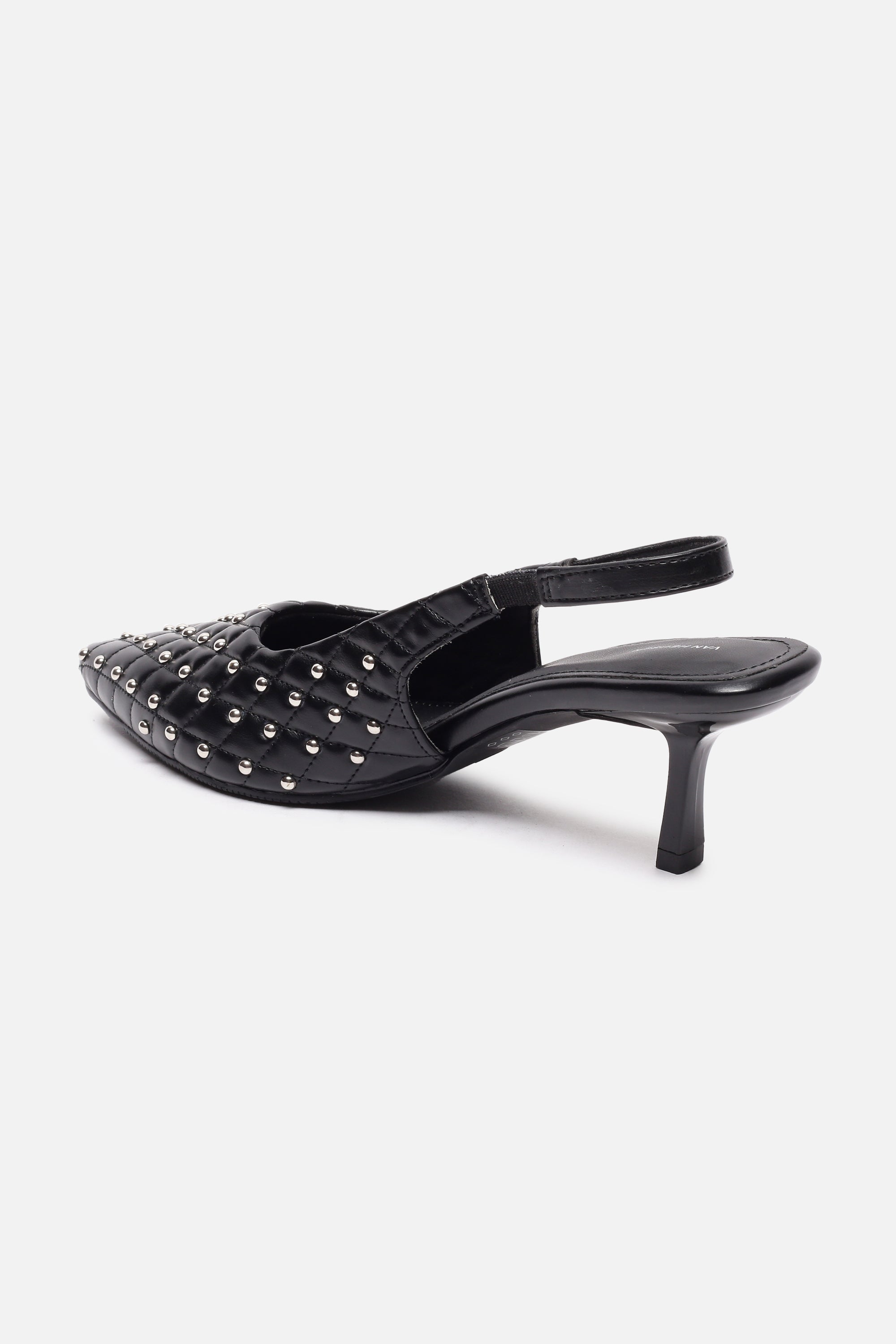 Women's Black Casual Textured Pump
