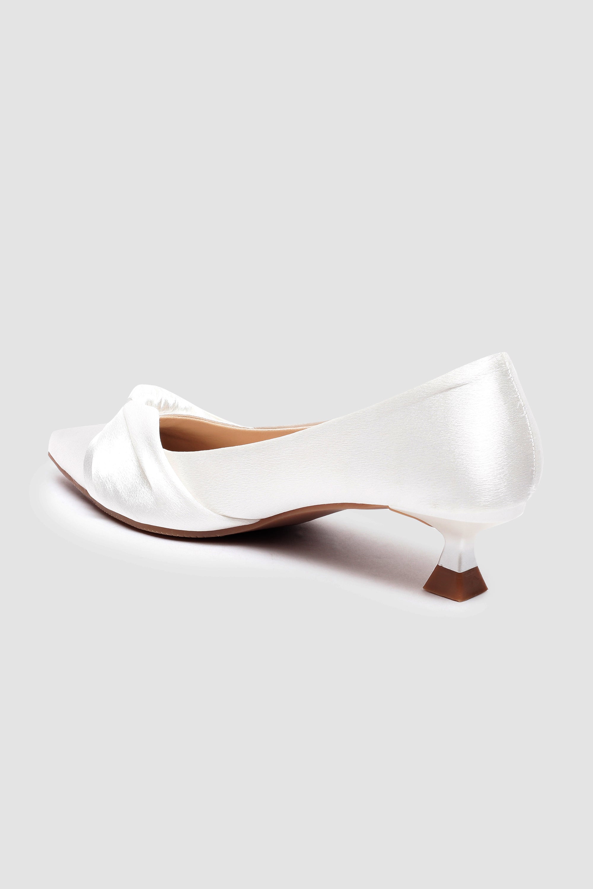 Women's Silver Casual Textured Pump