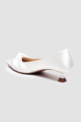 Women's Silver Casual Textured Pump