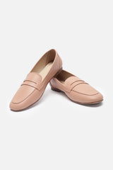 Women's Pink Casual Self Design Loafers