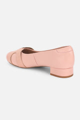 Women's Pink Casual Textured Pump