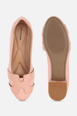 Women's Pink Casual Textured Pump
