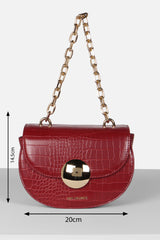 Women's Maroon Casual Satchel