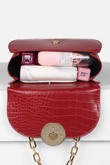 Women's Maroon Casual Satchel