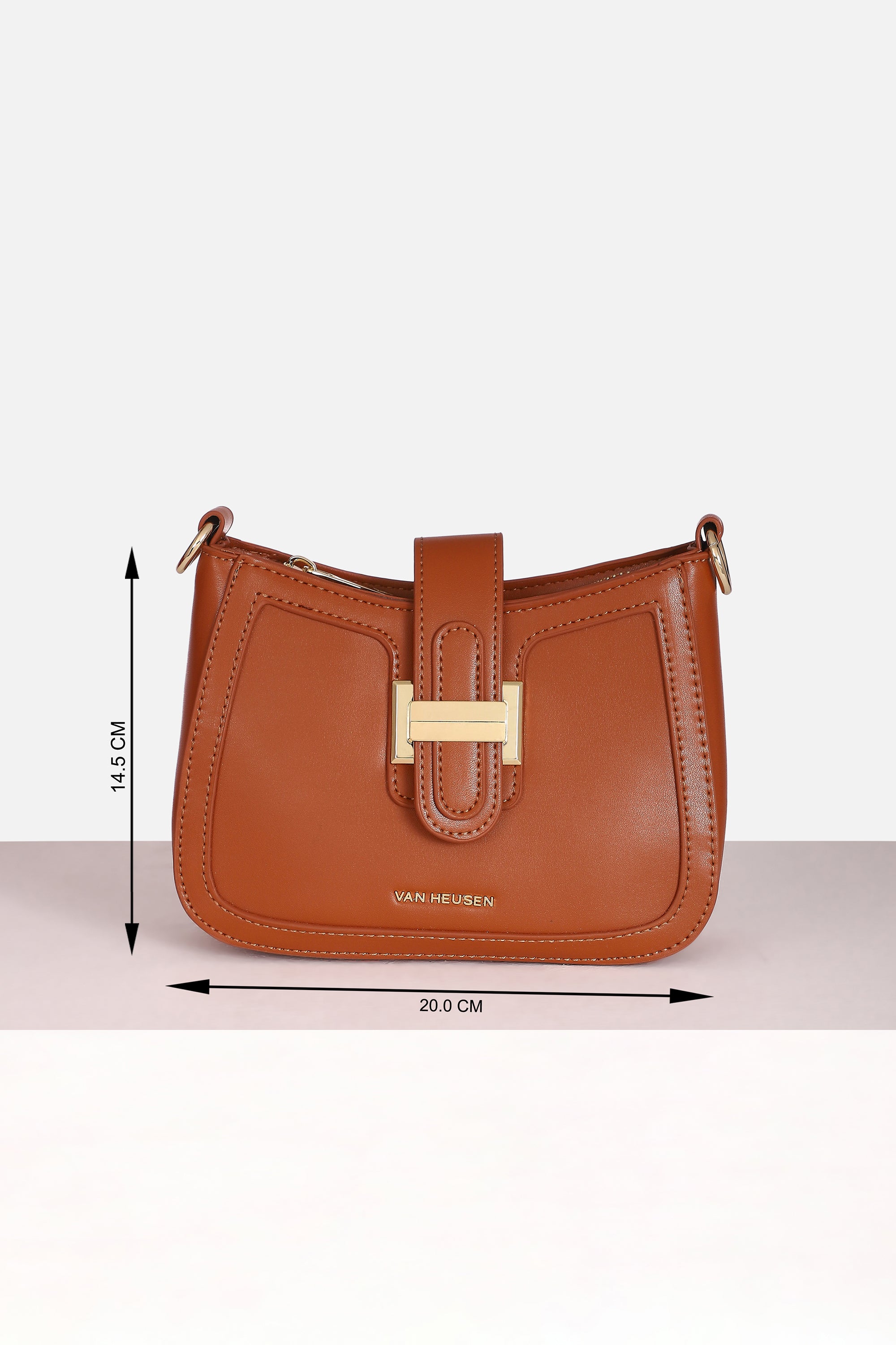 Women's Brown Casual Sling Bag