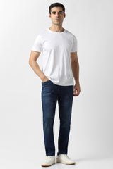 Men's Navy Casual Solid Regular Fit Jeans