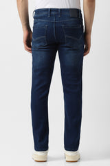 Men's Navy Casual Solid Regular Fit Jeans