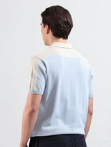 Men's Slim Fit Textured Polo Collar Tshirt