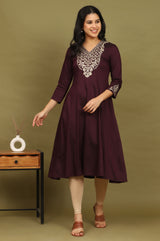Women's Embroidered Zari Anarkali Kurta