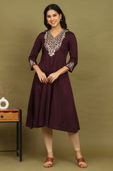 Women's Embroidered Zari Anarkali Kurta