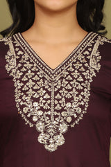 Women's Embroidered Zari Anarkali Kurta