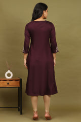 Women's Embroidered Zari Anarkali Kurta