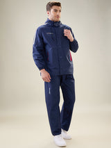 Men's Navy Pink Button Rainsuit