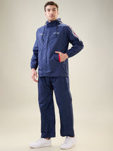 Men's Navy Pink Button Rainsuit