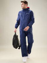 Men's Navy Pink Button Rainsuit