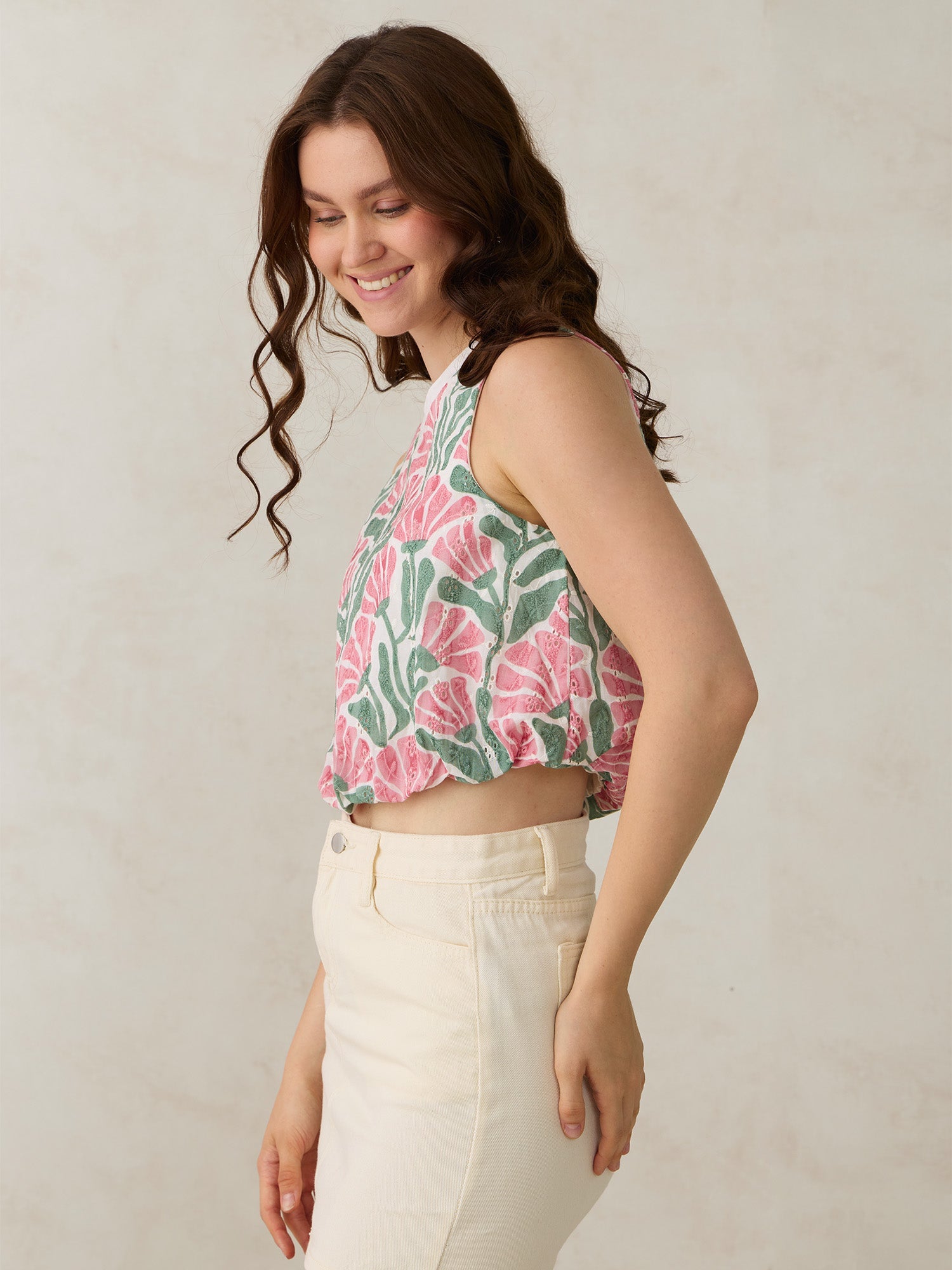 Women's Multicolor Casual Loose Printed Top