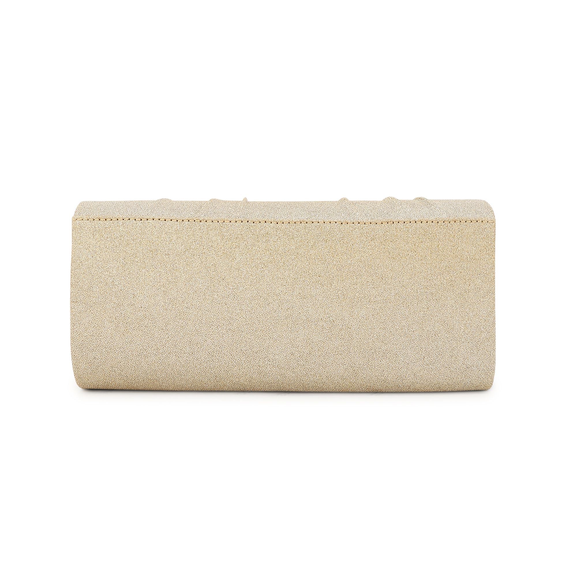 Women's Gold Party Solid Clutch